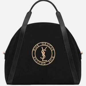 NEW YSL Bowling shoulder bag RIVE GAUCHE AUTHENTIC Yves Saint Laurent canvas